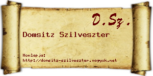 Domsitz Szilveszter névjegykártya